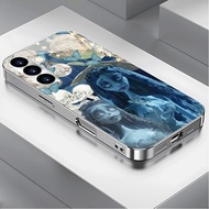 Corpse Bride 08 Luxury Plated Frame Glass Phone Case For Samsung Galaxy S22 S23 S24 S25 Ultra A22 A2