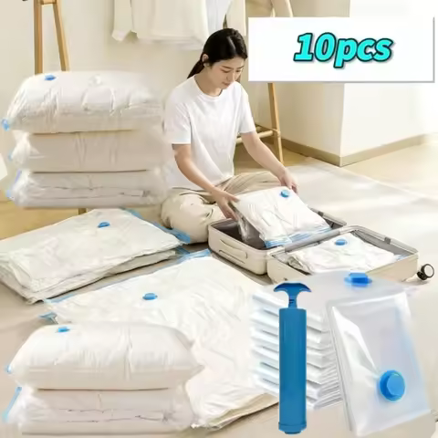 Thickened Transparent Vacuum Compression Travel Blanket, Clothing Storage Blanket, Clothing Storage 