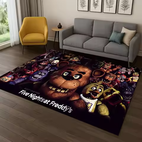 3D F-FNAF Game Cartoon Carpet Rug for Bedroom Living Room Sofa Doormat Home Decor,Kids Game Area Rug
