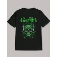 Men's Casual T-Shirt Round Neck Cypress Hill Skull Letter Print Machine Washable
