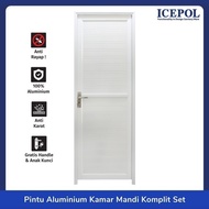 promo Icepol Pintu Kamar Mandi Full Alumunium Komplit Set Plus Kusen