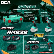 DCA ADKIT26 Cordless Brushless Combo Kit ADJZ2060i Hammer Drill + ADPL208 Impact Driver