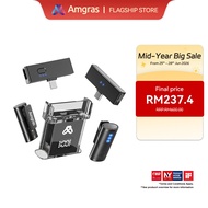 Amgras SoundGalaxy Ⅲ Pro ANC Wireless Lavalier Microphone Two receivers, two microphones with Chargi