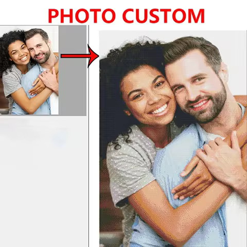 DIY personalized photo custom diamond painting, 5D diamond painting for adult beginners, DIY full di