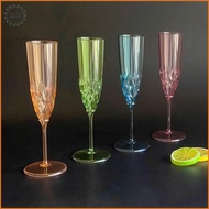 [LS] Retro Imitation Glass European Plastic  Glass  Glass Goblet Retro Red  Goblet Carved Embossed J