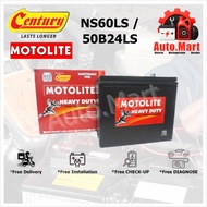 Bateri Kereta / Car Battery - Century Motolite Heavy Duty - MF - NS60LS (50B24LS) / NS60 (50B24R)