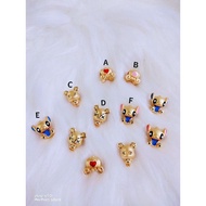 999 Gold plated charm