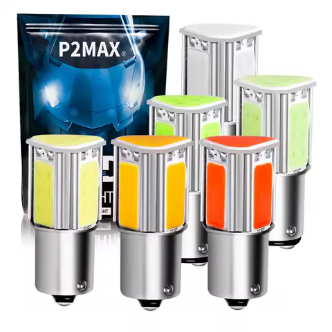 2PCS Big COB LED 1156 BA15S P21W 1157 BAY15D P21/7W S256 G18 Brake Lights Bulbs 12V For Car Reverse 