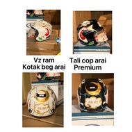 Helmet Arai Vz ram Koi Putih Koi Hitam Premium