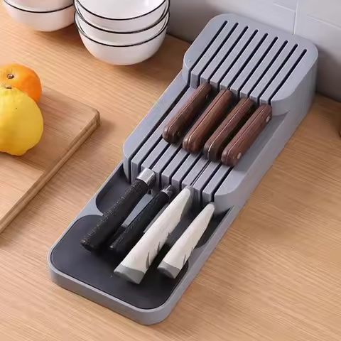 JJYY New Practical Drawer Organizer Knives Separation Finishing Storage Box Knife Organizer Kitchen
