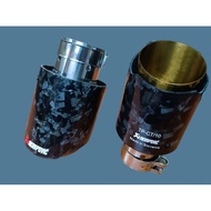 akrapovic forged carbon fiber gold colour exhaust tip,  universal car exhaust muffler tip