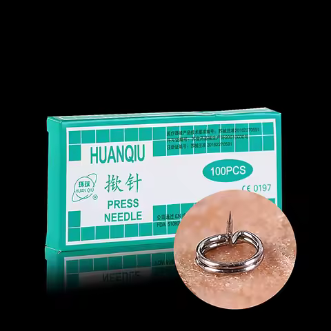 100Pcs/Box Multi-Condition Ear Seed Acupressure Kit Press Needle Ear Seeds Acupuncture Vaccaria Plas