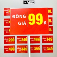 In4you 2-sided shop sign, same price sign