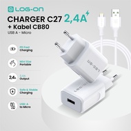 LOG ON BATOK 1USB 2.4A LO-C27 FAST ADAPTOR CHARGER