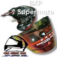 (NDR-4) BXP semi cross helmet visor || BXP double visor supermoto helmet visor