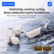 Polvcdg-X7 8G/32G IPX8 Waterproof Bone Conduction Headsets Swimming Earbuds Fitness Sport Wireless B