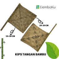 Hihid hand fan/ woven bamboo fan/ satay fan/ 30X30 CM