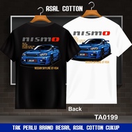 100% Premium Cotton Baju T Shirt Lelaki Oversize Plus Size Style Viral TA0199-Nismo Skyline GT-R34 C