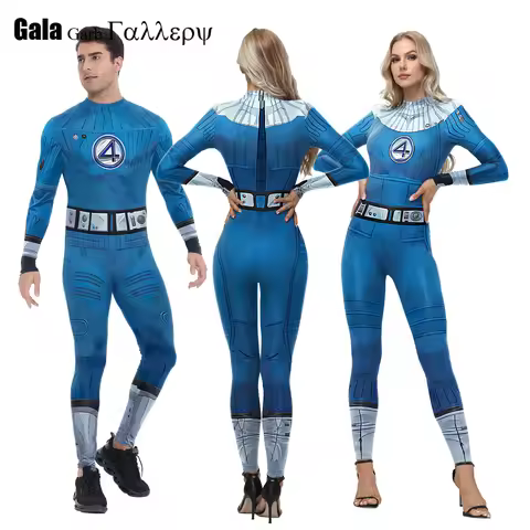 Cosplay Movie The Fantastic Four 4 Cosplay Costume Invisible Woman Ben Grimm Mister Fantastic Reed R