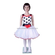 READY STOCK Era 60s 70s Polka Dot Dress Retro Costume Pre-school Kindergarten Concert Costume