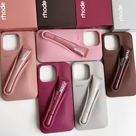 Autumn Ribbon Toast Raspberry Espresso Vanilla Lip Gloss Case For iPhone 17 16E 16 12 13 14 15 11 Pr