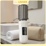 LOVIVER Digital Temperature Display Cordless Curling Brush Shiny Finish Heated Barrel Brush on/off B