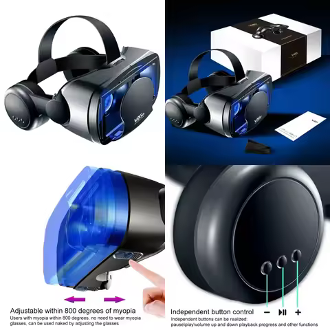 HOT Selling Factory Direct Sales SHINECON VR G06A Mobile Phone VR Glasses 3D Virtual Reality Head We