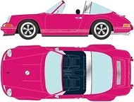 Titan64 1/64 Singer 911 (964) Targa Ruby Stone Red Finished Product TM002I