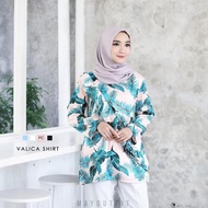 Fashion Gamis Valica ShirtPakaian Wanita Muslimah - Hijau