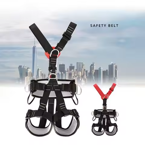 Full Body 5 Point Safety Harness Double Hook Fall Arrest Harness Fall Protection Safety Belt Aerial 