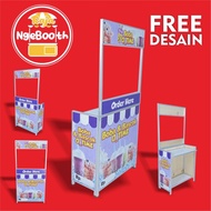 Booth Portable Container Meja Lipat Gerobak Jualan Model Standar RS