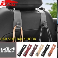 1/2pcs New Kia KN Sonet Hidden Car Back Seat Hook Headrest Leather Soft Hanging Hook 20kg Load-Beari
