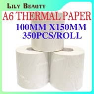 THERMAL PAPER / THERMAL STICKER A6 100mm X 150mm