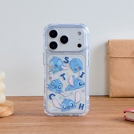 Disney經典-史迪奇的日常亂花抗黃防摔MagSafe iPhone手機殼