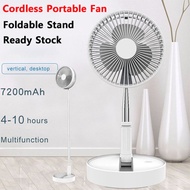 Cordless Foldable Stand Fan Floor Desk USB Desk Fan Rechargeable 7200mAh Battery Portable Mini Fan