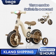 Beige 3 Wheels Baby Sport Balance Walker Balance Bike kids Bicycle Mini Bike Walker Bike Scooter Bik
