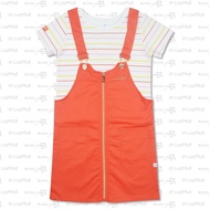 Moose Girl Rust Orange Jumper Dress with White Blouse Set (GJDIT- 3340 MD)