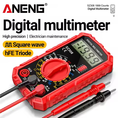 ANENG SZ308 Digital Multimeter 1999 Counts AC DC Voltage Manual Range Voltmeter Ammeter Ohm Meter DC