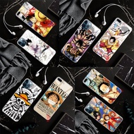 for iPhone 6 6S 7 8 Plus Tempered glass case T26 anime collage one piece luffy