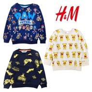 มีเก็บปลายทาง‼️งานป้าย H&M : เสื้อกันหนาวเด็ก เสื้อแขนยาว สเวตเตอร์ ลายการ์ตูน แบรนด์แท้ 💯