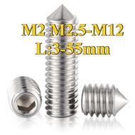 Set Screw Grub Screw/Grub Screw DIN916/Stainless Steel 304 Hex Socket Set Screw M2/M2.5-M12 (-ZQ-BM-