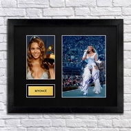 【SG Stock】Beyonce Music Wall Art Framed Reprinted Signed Autograph Canvas Poster Billboard Grammy 15