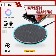 Wireless charger ELAVO Type C Fast charge 15W original Charging Dock station Hp handphone Samsung galaxy fold S21 S20 S10 Iphone X XR XS max 11 12 13 travel portable