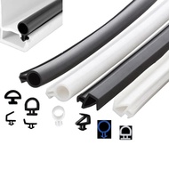 1/2/5M Pintu Aloi Aluminium Jambatan Tingkap Pengedap Jalur Kad Jenis Slot Jalur Silikon Plastik Kal