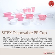[TeoHin] SITEX Disposable PP Cup, 1oz, 3oz, 5oz, pudding cup, ice cream cup, pink cup, party, cawan 