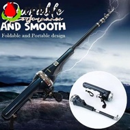 REBUY Fishing Rod, 131cm Telescopic Fish Pole Reel Combo, Ultra Hard Spinning Rod with Fishing Line 
