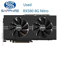 ≈SAPPHIRE RX580 8G Nitro Video Cards 2304SP 256Bit GDDR5 Graphics Cards for AMD RX 500 RX 580 81:+@