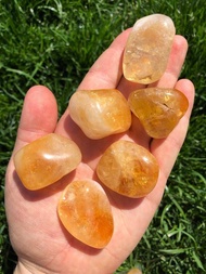 Tumbled Citrine Stone Heat Treated Citrine Tumbled Crystal - Healing Crystals & Stones - Solar Plexu