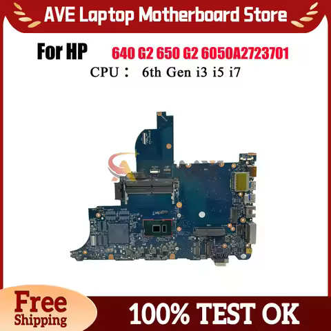 For HP ProBook 640 G2 650 G2 6050A2723701 Laptop Motherboard 852724-501 840715-001 With i3 i5 i7 6th