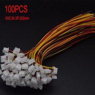 100 PCS 26AWG JST XH2.54 3 Pin Connector Plug Wire Cable 200mm Length Male Plug Socket